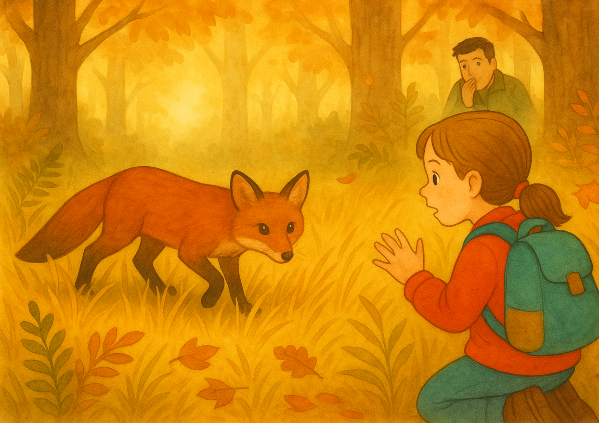 Kamishibai – „Lina und das Geheimnis des Waldes“ | Digitale Erzählkarten zum Entdecken der Waldtiere✨