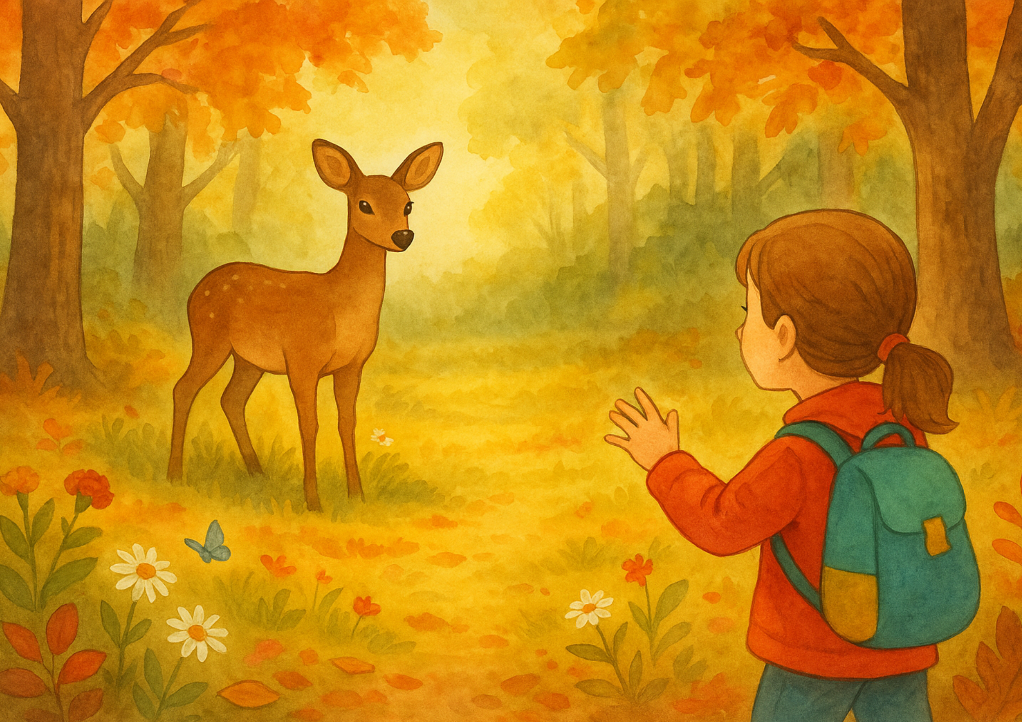 Kamishibai – „Lina und das Geheimnis des Waldes“ | Digitale Erzählkarten zum Entdecken der Waldtiere✨